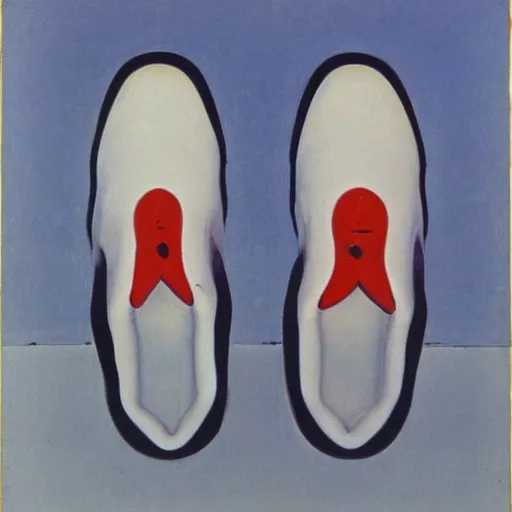 Prompt: a pair of running shoes by Piet Mondrian