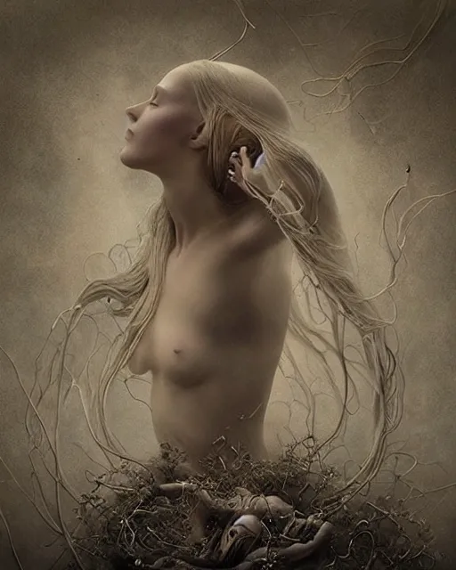 Prompt: conjuring an image from noise, by michael parkes, brooke shaden, and greg rutkowski, intricate, artgerm