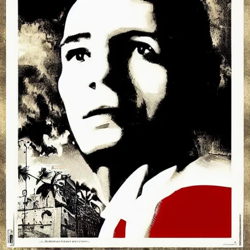 Image similar to Cuba libre, movie poster, artwork by Shepard Fairey