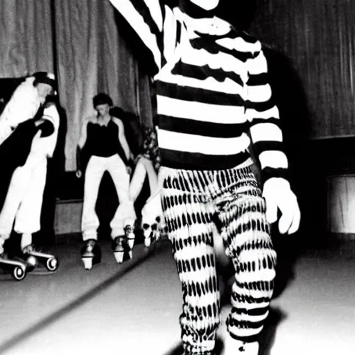 Image similar to freddy krueger rollerskating party, movie still