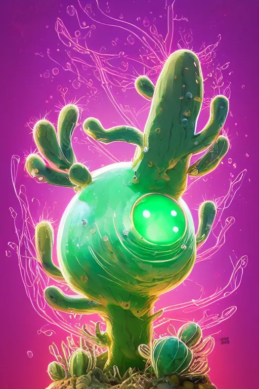 Graphic of Roots Cactus Sushi Cristal Smurf Ghost Creature Animal