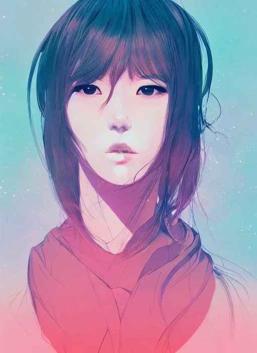 Image similar to of scifi fantasy, Japanese teen schoolgirl by Conrad Roset and Nicola Samuri, rule of thirds, seductive look, close up face portrait, medium shot, chic, elegant, ethereal light, highly detailed, volumetric light, smooth, masterpiece, refined