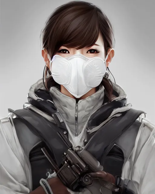 Prompt: brown goose with brown eyes in a white medical mask, character art, art by artgerm lau and wlop and and ilya kuvshinov and john singer sargent, hyperdetailed, 8 k realistic, symmetrical, frostbite 3 engine, cryengine, dof, trending on artstation, digital art