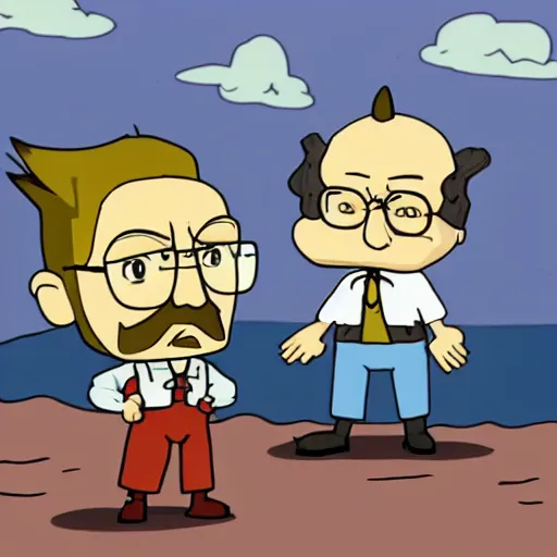 Prompt: Walter White as a The Marvelous Misadventures of Flapjack character