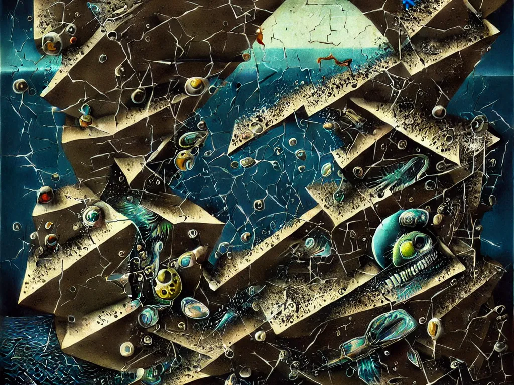 Prompt: highly detailed photo of dissolution of life, trending on deviantart, neo surrealism, sharp focus, a lot of little details, octane, masterpiece, art by max ernst