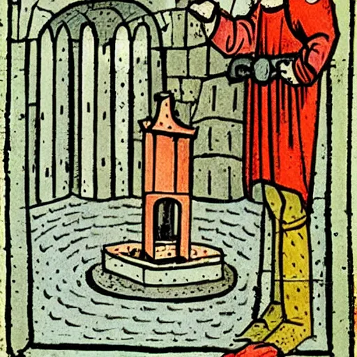 Image similar to medieval illustration of a jail