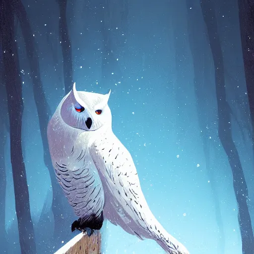 Prompt: a snow owl by anato finnstark, by alena aenami, by john harris, by ross tran, by wlop, by andreas rocha