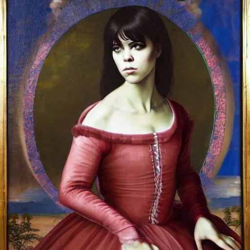 Prompt: a renaissance style painting of the musician bat for lashes