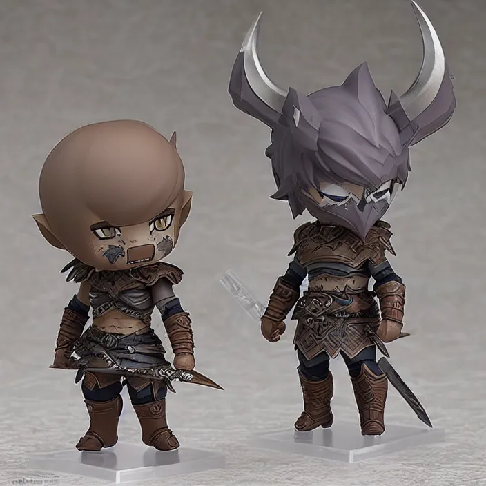 Prompt: The Dovahkiin from Skyrim, An anime Nendoroid of The Dovahkiin from Skyrim, figurine, detailed product photo