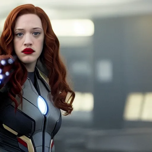 Image similar to a still of kat dennings as black widow in iron man 2 ( 2 0 1 0 )