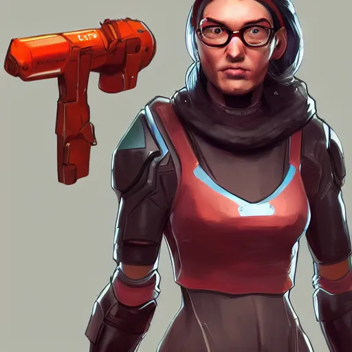 Image similar to gordon freeman as a woman, hd shot, concept art, artstation, comic style, by artgerm and jakub rozalaki