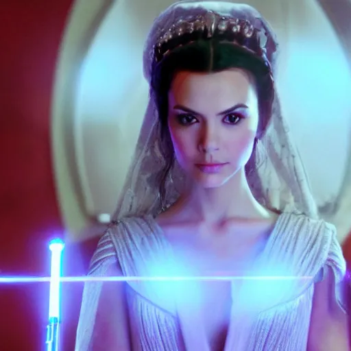 Image similar to victoria justice as princess padme in star wars episode 3, 8 k resolution, cinematic lighting, anatomically correct