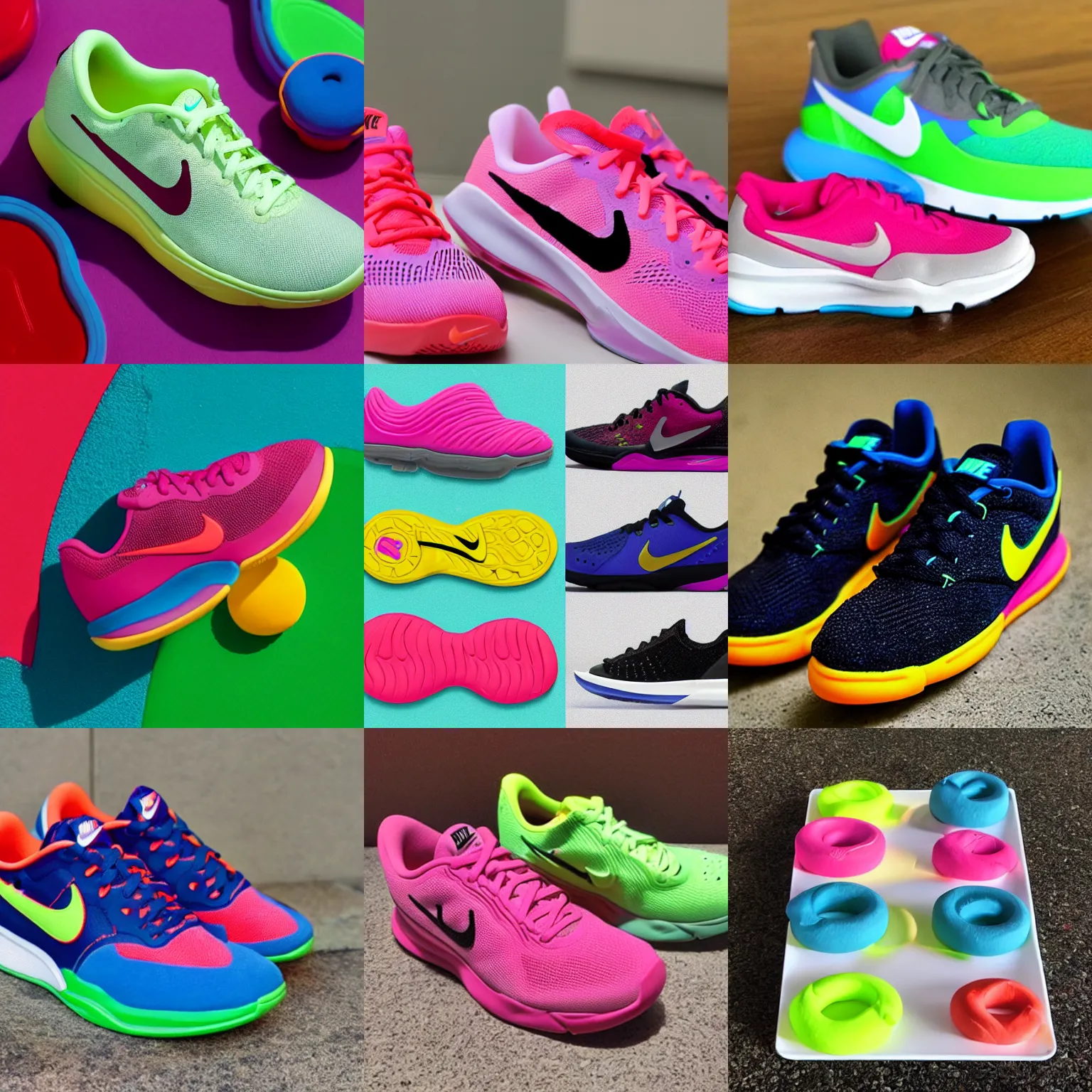 Prompt: nike and playdoh collaboration