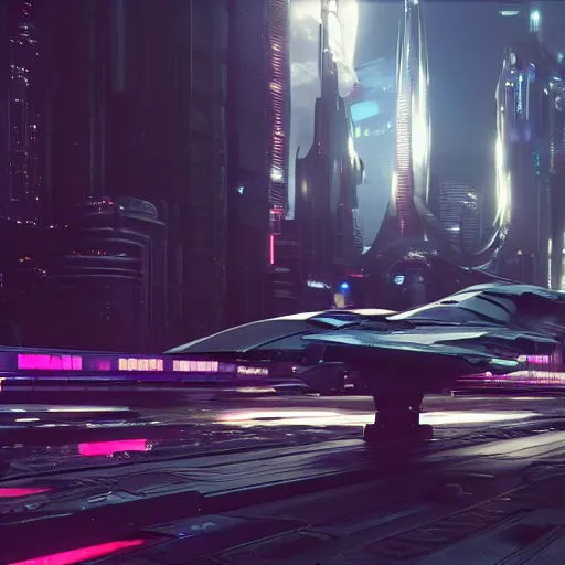 Image similar to star citizen spaceship flying through dark dystopian city, neon electronic billboards, digital signs, rendered in Lumion Pro, Autodesk Solidowkrs Visualize, Maya, and Cinema 4D by Iwan Baan, Greg Rutkowski, Ted Gore, Dustin Lefevre, and Jaya Su Berg, trending on artstation, cgsocciety r/art