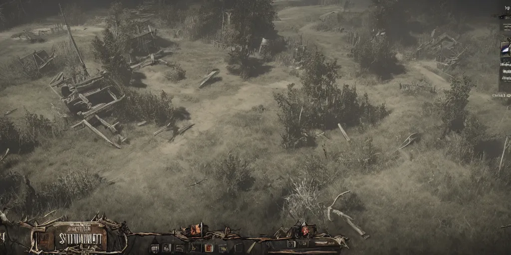 Prompt: hunt showdown landscape structure