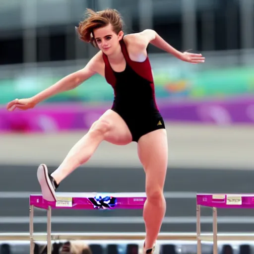 Image similar to emma watson doing long jump at the olympics