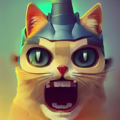 Prompt: cat cute, illustration, digital art, inspired by clash royale, by greg rutkowski, sharp, masterpiece, highly detailed, photorealistic, octane render, 8 k, unreal engine 5, trending on artstation, vivid colors