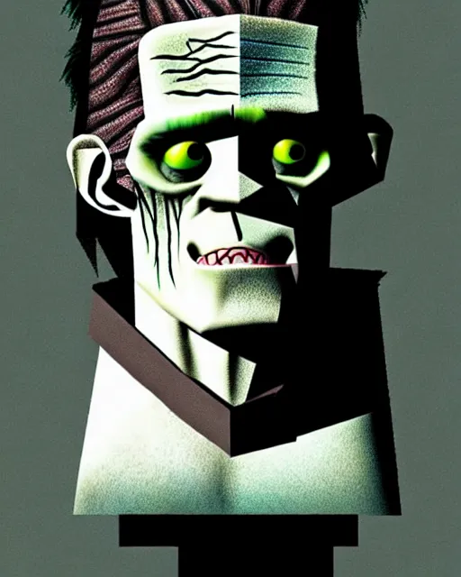 Image similar to beautiful frankenstein, gorgeous frankenstein, handsome frankenstein