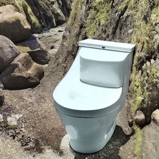 Image similar to cctv footage trail cam of dwayne the rock johnson and floating toilet