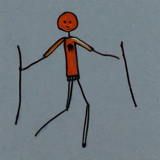 Image similar to a realistic stickman