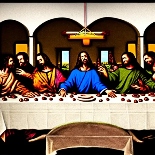 Image similar to Zombies in the last supper 4K quality hyper realistic