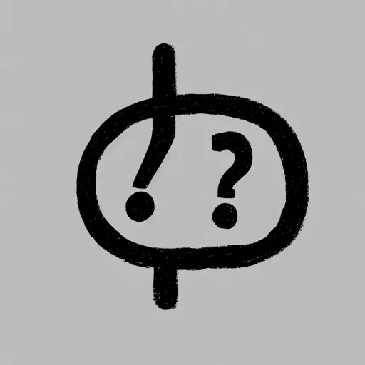 Image similar to a simple sketch of a cartoon man holding a question mark with a puzzled expression, on a pure white background