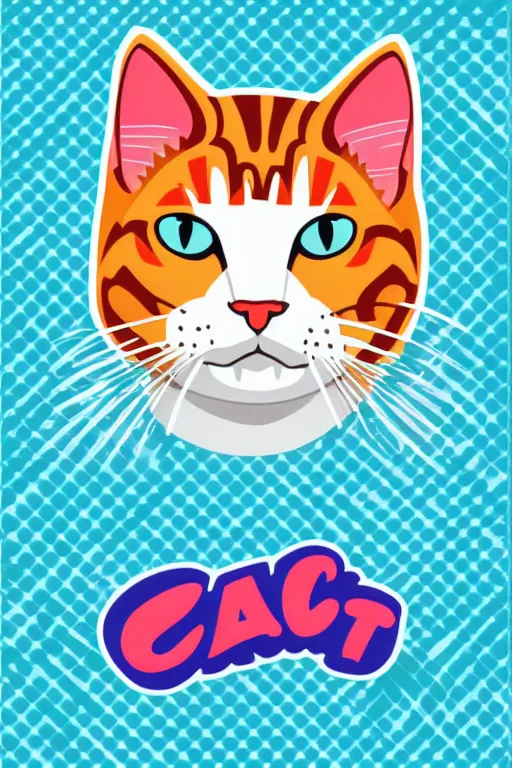 Image similar to Portrait of a cat as a wrestler, sticker, colorful, illustration, highly detailed, simple, smooth and clean vector curves, no jagged lines, vector art, smooth