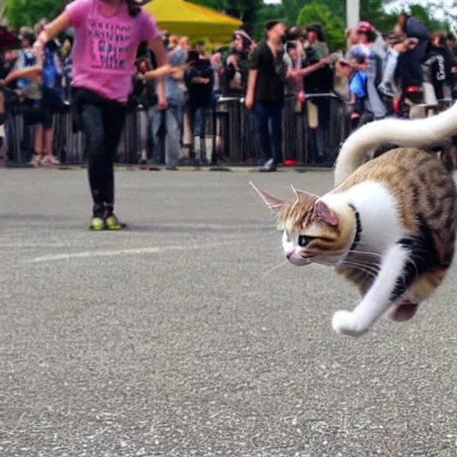 Image similar to stagediving cat