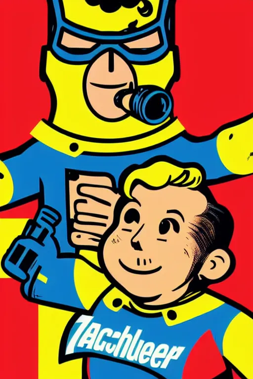 Image similar to fallout 7 6 retro futurist illustration art by butcher billy, sticker, colorful, illustration, highly detailed, simple, smooth and clean vector curves, no jagged lines, vector art, smooth andy warhol style