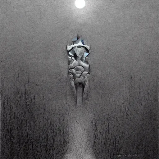 Image similar to joy made by zdzislaw beksinski