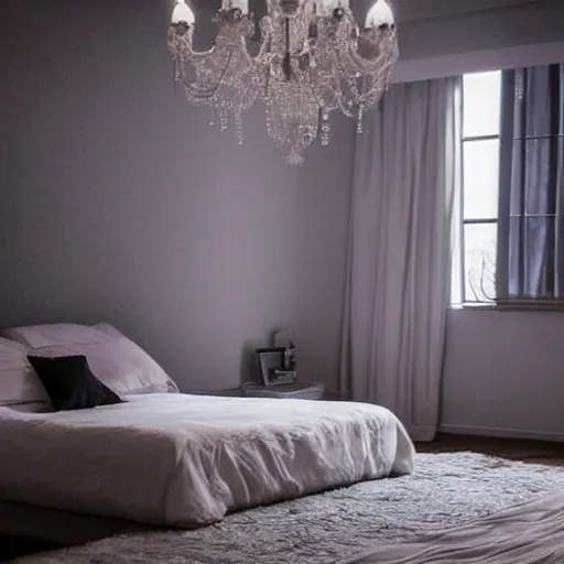 Image similar to misty figure floating above the bed