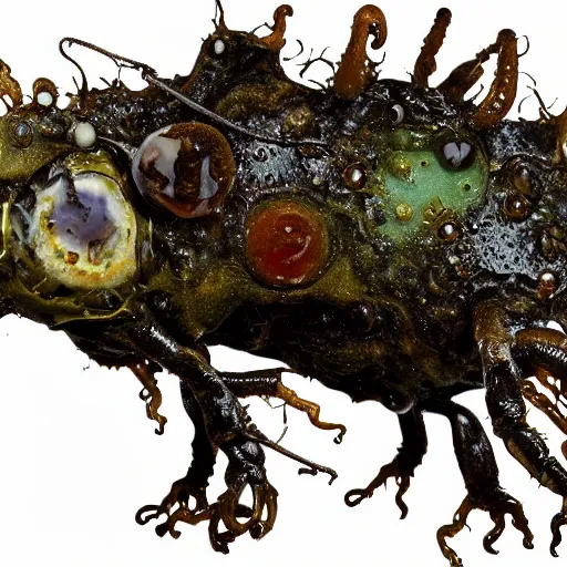 Image similar to a very strange odd and weird messy little creature with goopy corpus and gooey saliva glands, dripping gross, mammal-insect hybrid