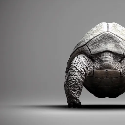 Image similar to mitch mcconnell sticking his head out of a turtle shell, octane render, unreal 5 engine