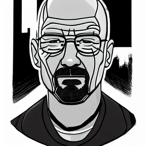 Image similar to walter white as cyborg