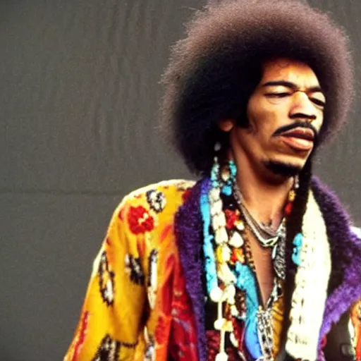 Prompt: jimi hendrix guest starring in the jeffersons