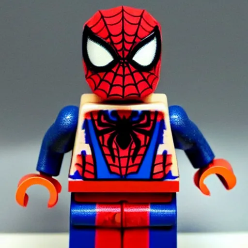 Prompt: lego art of spider-man