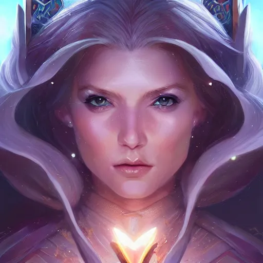 Image similar to star goddess, d & d, fantasy, portrait, highly detailed, digital painting, trending on artstation, concept art, sharp focus, illustration, art by artgerm and greg rutkowski and magali villeneuve