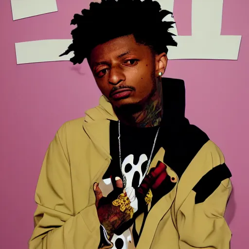 Image similar to anime 21 Savage