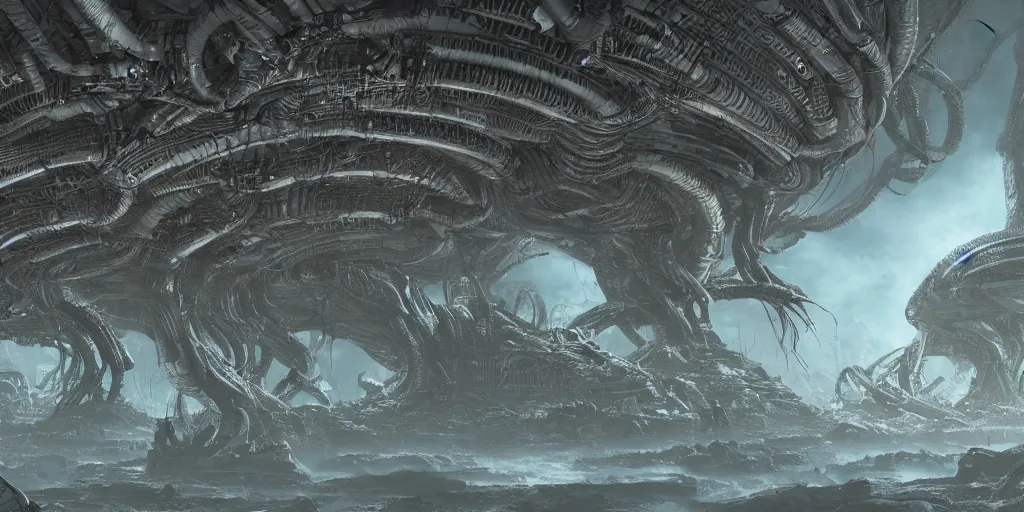 Image similar to alien hive, ultra detailed concept art, 8k