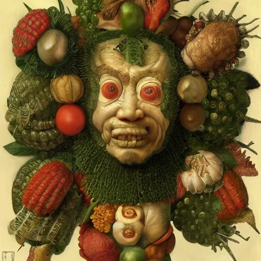 Image similar to The Advancement of Envy, postage, by Viktor Ngai, Giuseppe Arcimboldo, Physicality-based render