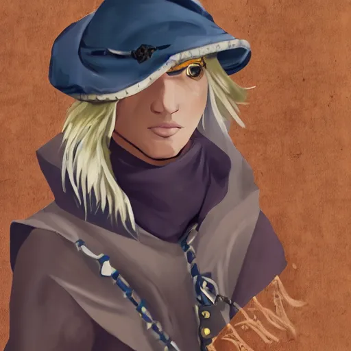 Prompt: young blonde boy fantasy thief inspired by the farseer trilogy