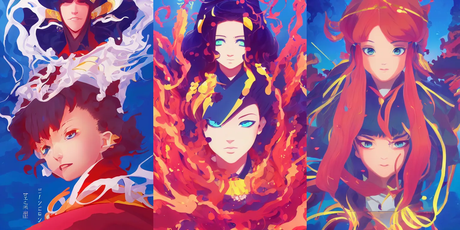Prompt: majestic princess of tsunami, anime portrait, style of duelyst, by Ilya Kuvshinov, anton fadeev, nicola salvior, Ross Tran, Yasuhiro Takemoto, Kyoto Animation