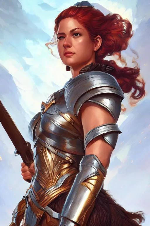 Image similar to amazon valkyrie athena, d & d, fantasy, portrait, highly detailed, headshot, digital painting, trending on artstation, concept art, sharp focus, illustration, art by artgerm and greg rutkowski and magali villeneuve