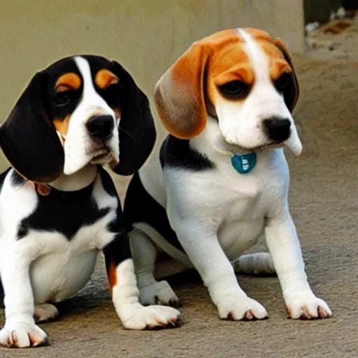 Image similar to beagle dogs taking over the world