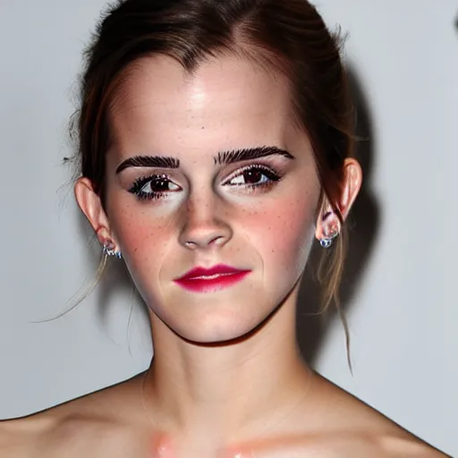 Image similar to Emma Watson cross eyed