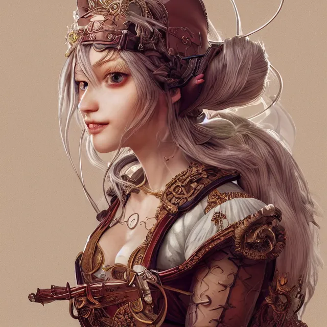 Image similar to studio portrait of neutral good colorful female cleric bard healer as absurdly beautiful, elegant, young sensual pretty woman, ultrafine hyperrealistic detailed face illustration by kim jung gi, irakli nadar, intricate linework, sharp focus, bright colors, matte, octopath traveler, final fantasy, unreal engine highly rendered, global illumination, radiant light, intricate environment