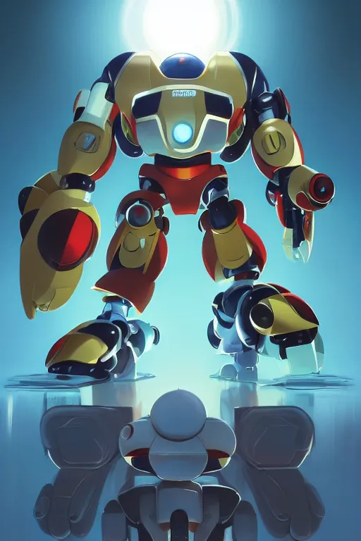 Image similar to metabots medabots medarotto medarot robot minimalist comics, behance hd by jesper ejsing, by rhads, makoto shinkai and lois van baarle, ilya kuvshinov, rossdraws global illumination ray tracing hdr radiating a glowing aura