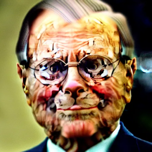 Image similar to anthropomorphic cat donald rumsfeld