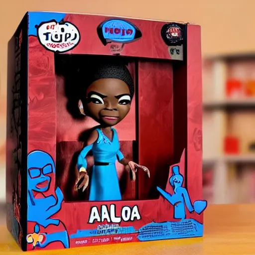 Image similar to maya angelou, stop motion vinyl action figure, plastic, toy, butcher billy style