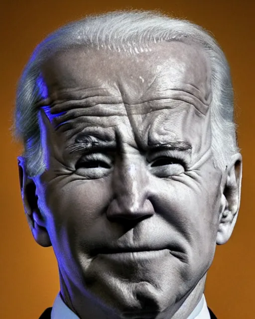 Image similar to joe biden made of stones